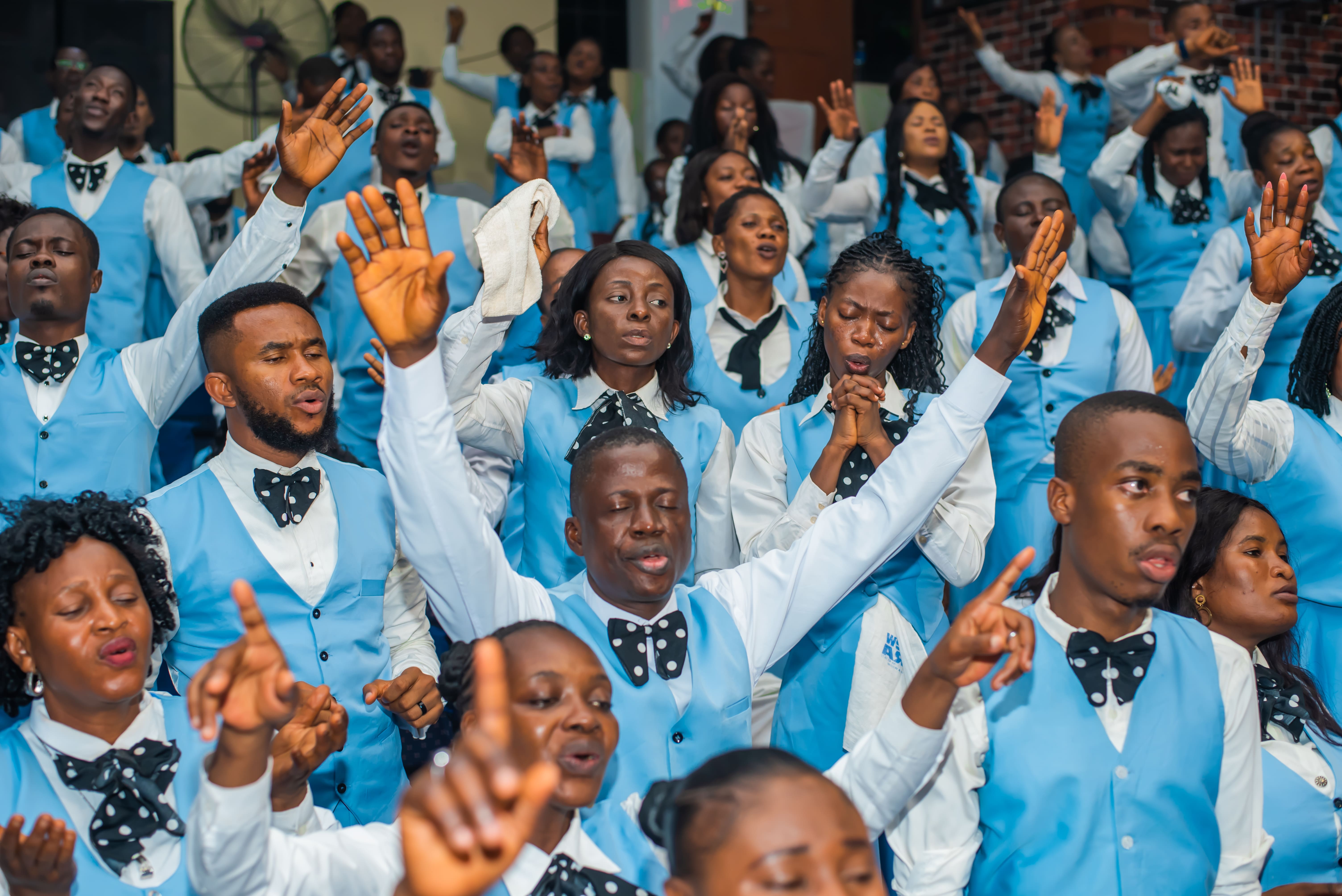 Hands raised in worship